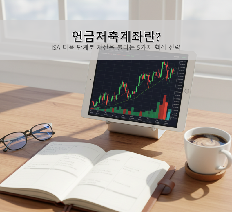 연금저축계좌란 무엇인지 설명하는 금융 서류와 태블릿 이미지